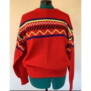 Neon 1980s Snow Sweater